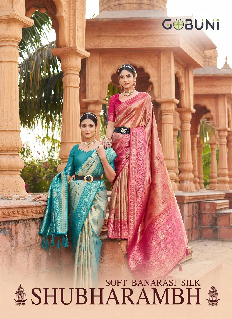 Shubharambh By Gobuni Banarasi Silk Saree Wholesale Price In Surat Catalog